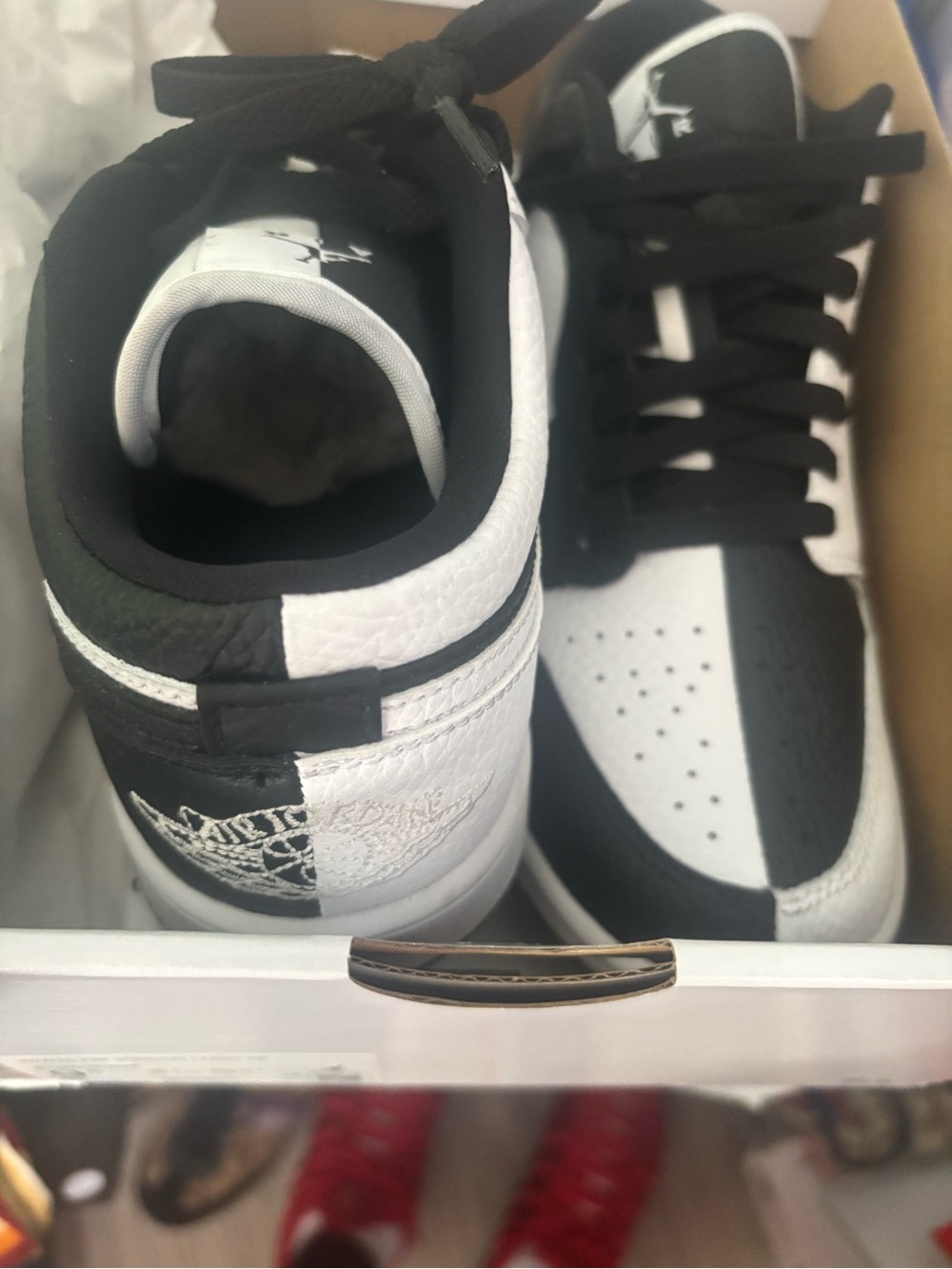 Jordan Low-Top Sneakers in Black and White. Worn once - Picture 2 of 7